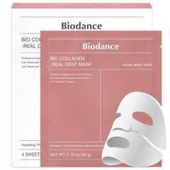 Bio-Collagen Real Deep Mask - Hydrating Overnight Hydrogel Mask, Pore Minimizing