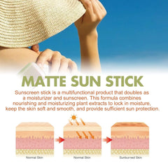 Matte Sun Stick Mugwort + Camelia - Face Moisturizer with SPF 50+ PA+++