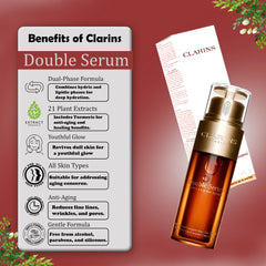 Clarins Double Serum Complete Age Control Concentrate – 50ml | Anti-Aging Hydration Boost