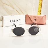 Celine Retro Round Sunglasses – Silver & Black 5265A
