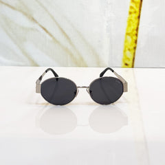 Celine Retro Round Sunglasses – Silver & Black 5265A