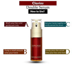 Clarins Double Serum Complete Age Control Concentrate – 50ml | Anti-Aging Hydration Boost