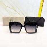 Dior 23020BL Oversized Square Sunglasses – Black Gradient