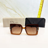 Dior 23020 Oversized Square Sunglasses – Gradient Brown