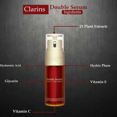 Clarins Double Serum Complete Age Control Concentrate – 50ml | Anti-Aging Hydration Boost