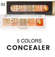 Lakyou Beauty 5-in-1 Base Concealer Palette – Shade 02 | Full Coverage & Long-Lasting (10g)