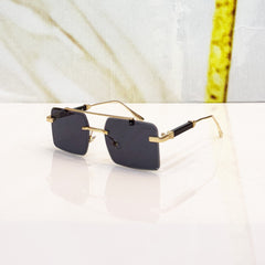 Cartier Rimless Square Sunglasses – Golden Frame