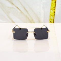 Cartier Rimless Square Sunglasses – Golden Frame