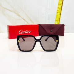 Cartier Luxury Square Sunglasses – Purple