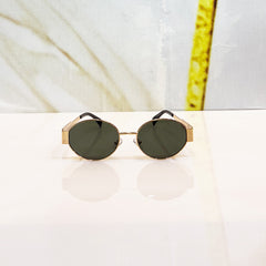 Celine Vintage Round Sunglasses – Golden & Green 5265A