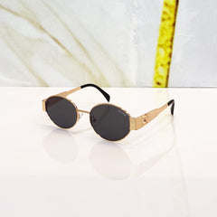 Celine Vintage Round Sunglasses – Golden & Black 5265A