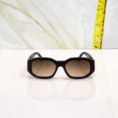 Chanel 143 C1 Rectangle Sunglasses – Black with Gold Detailing